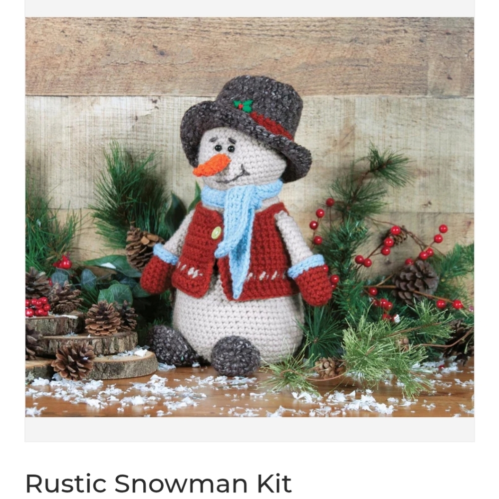 Mary Maxim Rustic Snowman Kit NWTS